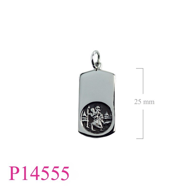 Pendant, St. Christopher rectangle.