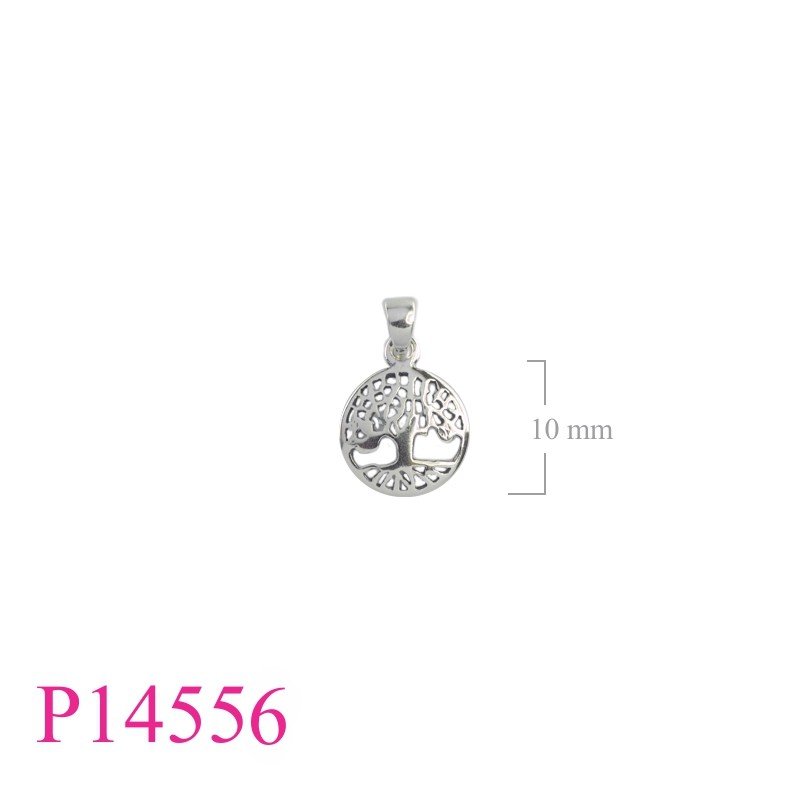 Tree Of Life Pendant, Travel Jewelry Pendant, 10mm round openwork Tree of life.