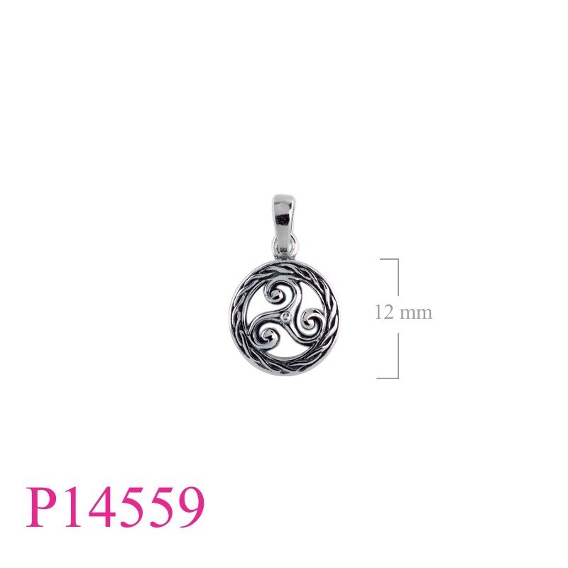 Lion Pendant, Triske Pendant, 13mm openwork Triske.