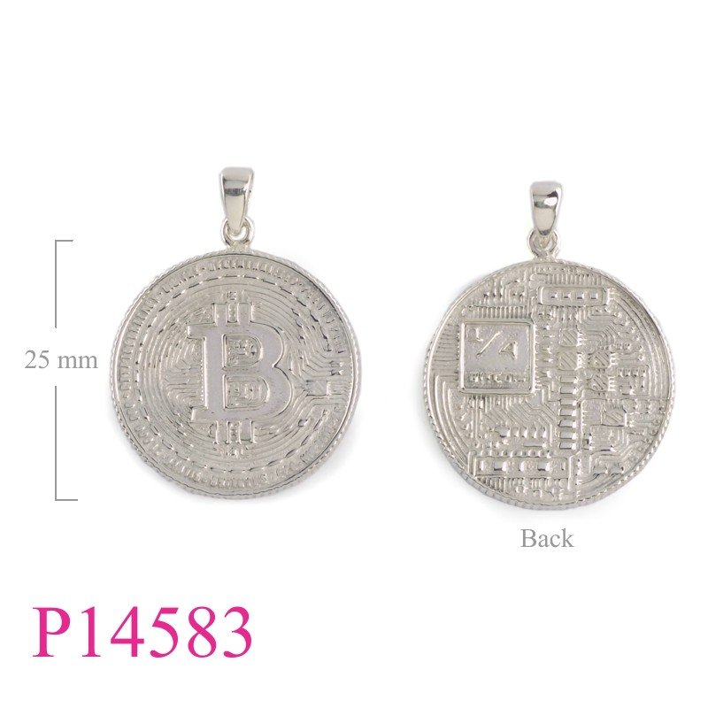 Pendant, 1/4 Bit coin.