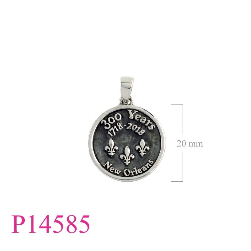 Pendant, "300 years New Orleans" medial.
