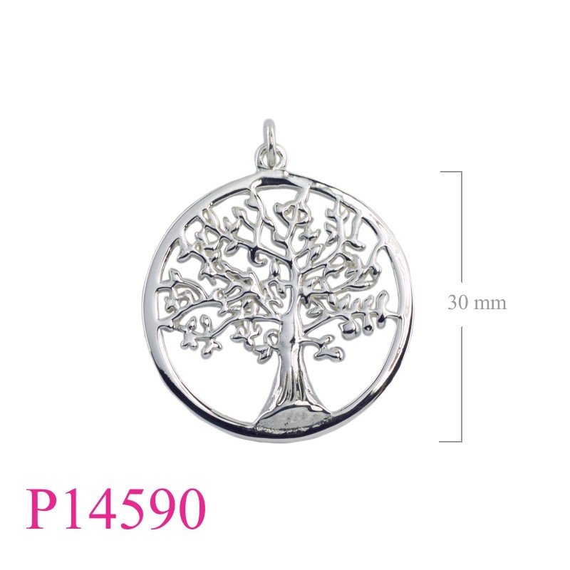 Tree Of Life Pendant, Travel Jewelry Pendant, 30mm round openwork Tree of life.