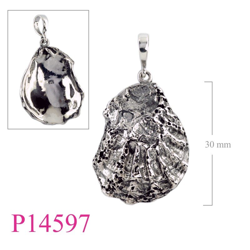Pendant, oyster shell direct from nature.