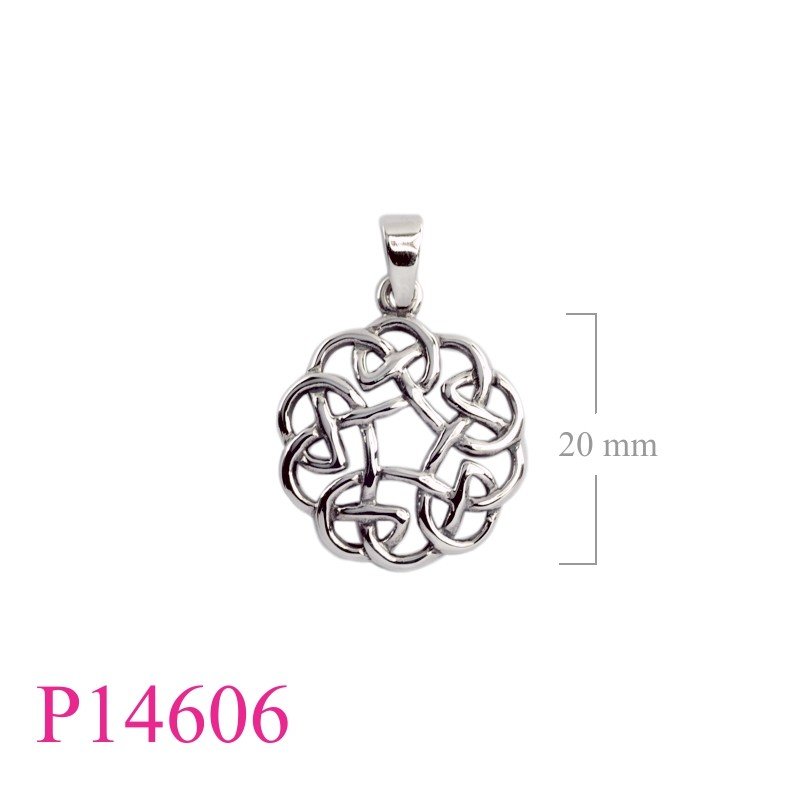 Pendant, 21mm round Celtic.