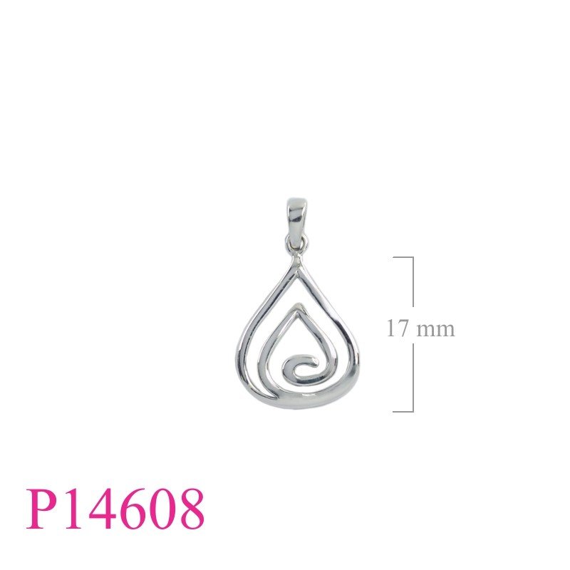 Pendant, openwork lotus.