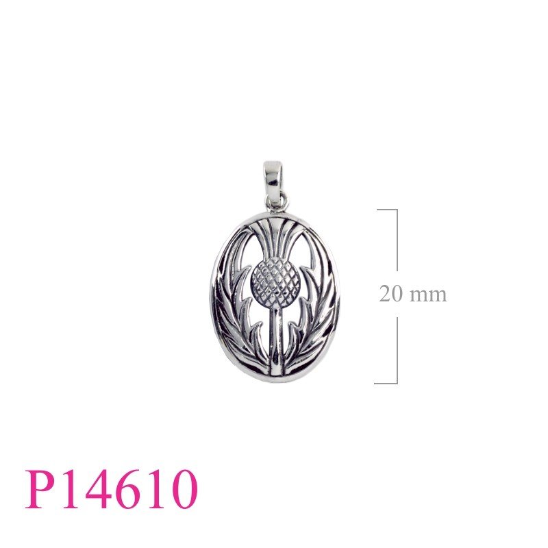 Pendant, oval Thistle.
