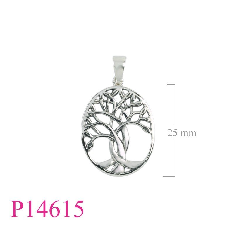 Tree Of Life Pendant, Travel Jewelry Pendant, openwork oval Tree of Life.