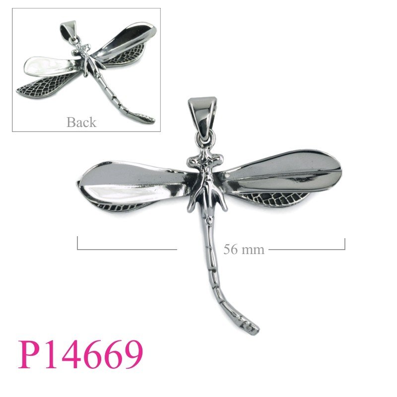 Pendant, 52mm dragonfly.