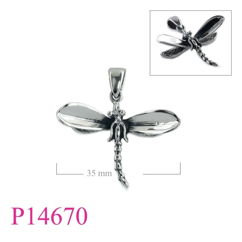 Pendant, 28mm dragonfly.