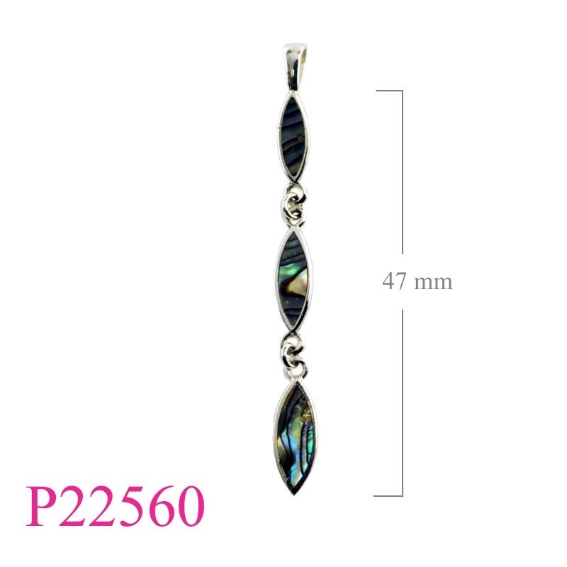 Pendant, 3 marquise shape stones.