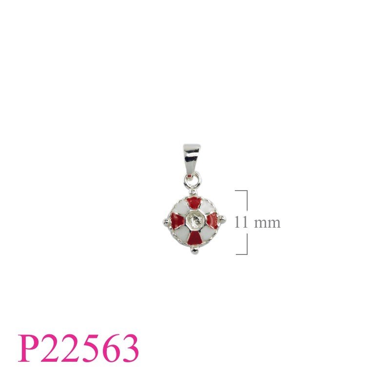 Pendant, lifebuoy enamel.