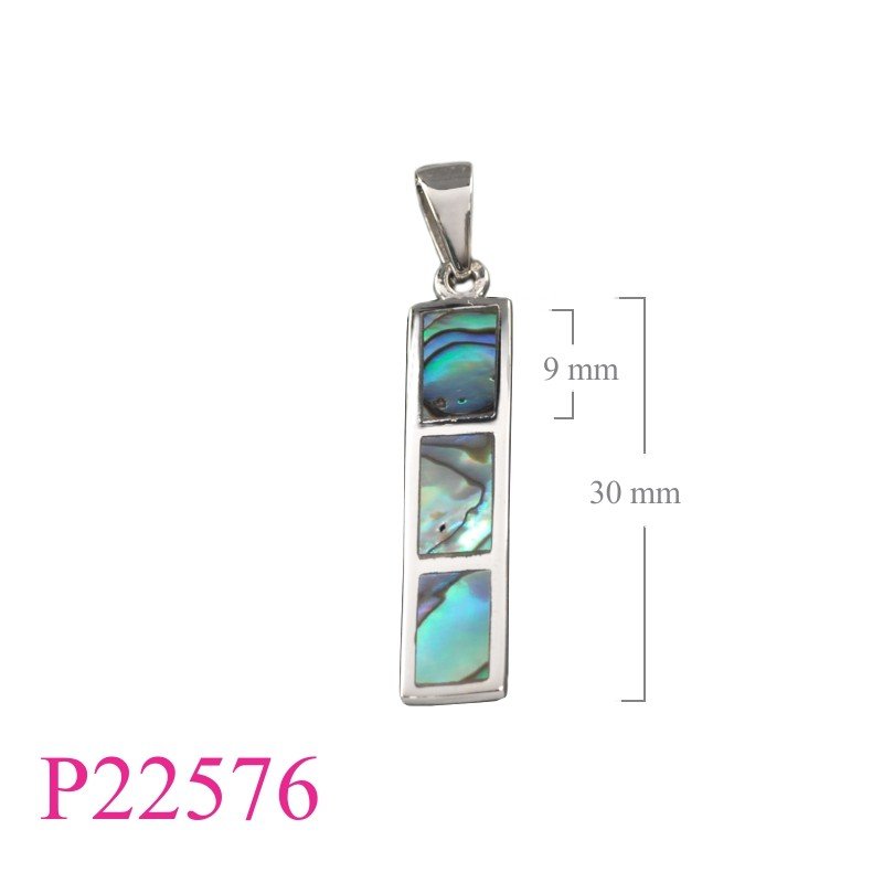 Pendant, 3 square ingot.