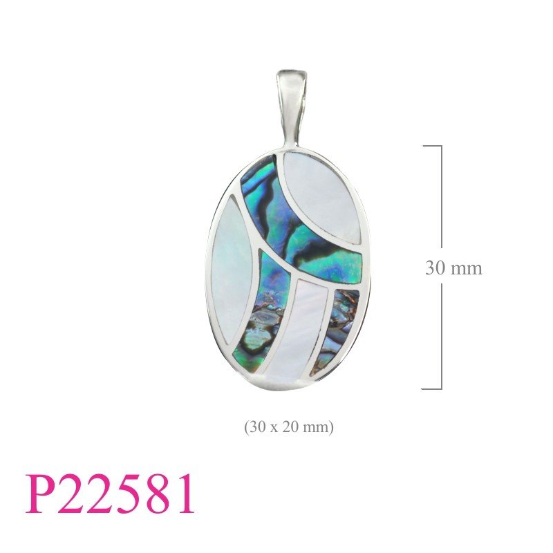 Pendant, 20x30mm oval.