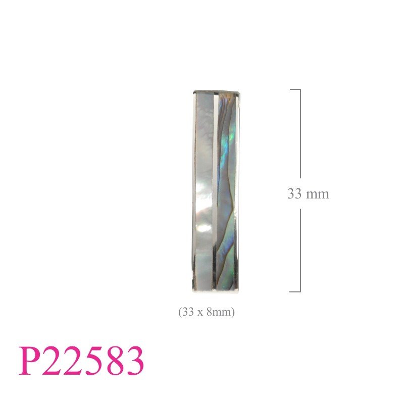 Pendant, 8x34mm rectangle.