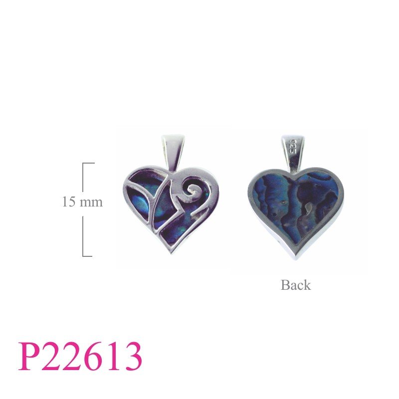 Pendant, cut out heart design.
