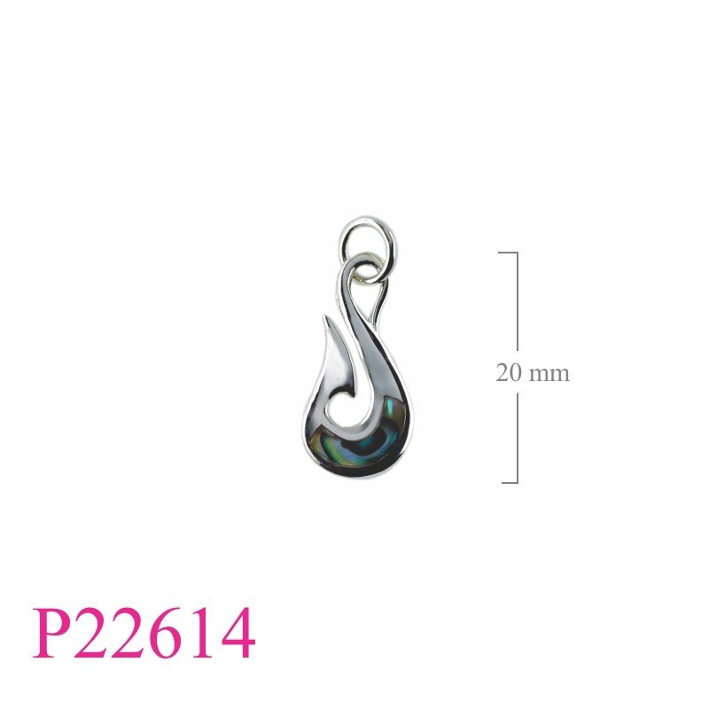 Pendant, Hei Matau fish hook.