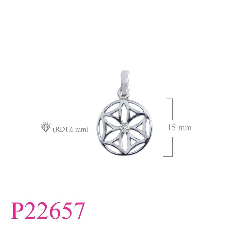 Pendant, 15mm round Seed of life and a small CCZs.
