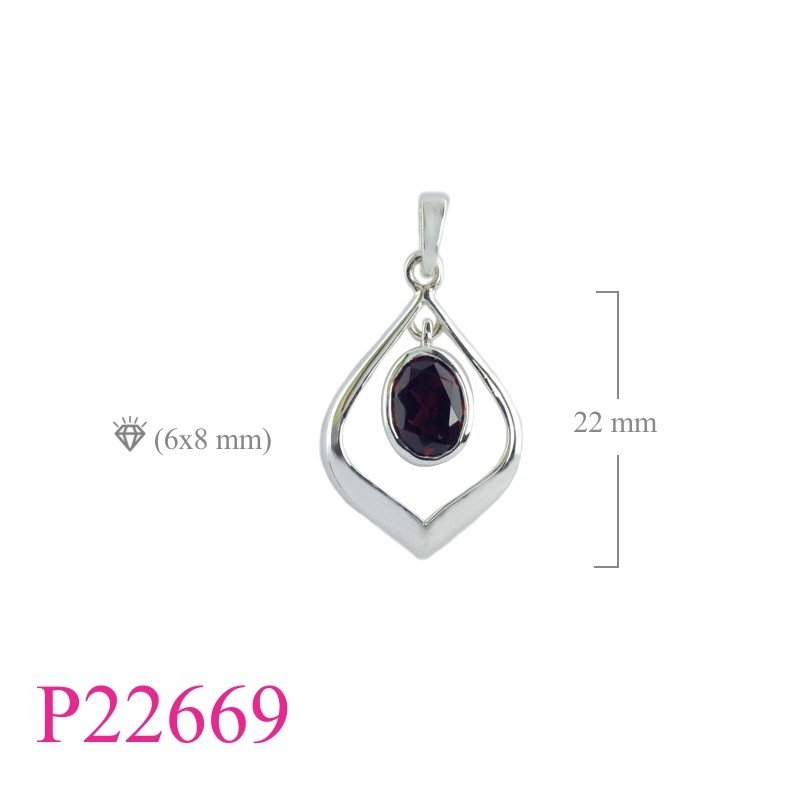 Pendant, drop and hanging oval Real Amethyst stone.