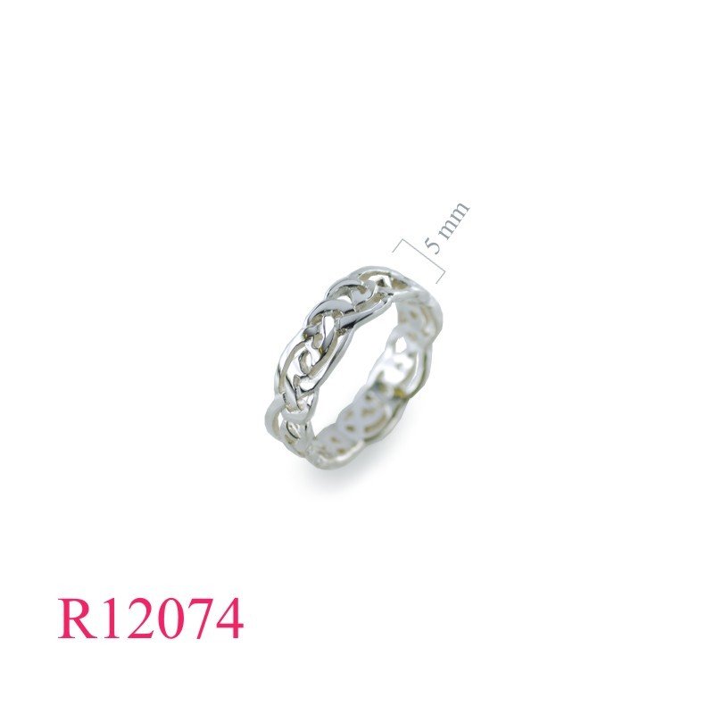 Band Ring, 5mm opened Celtic.