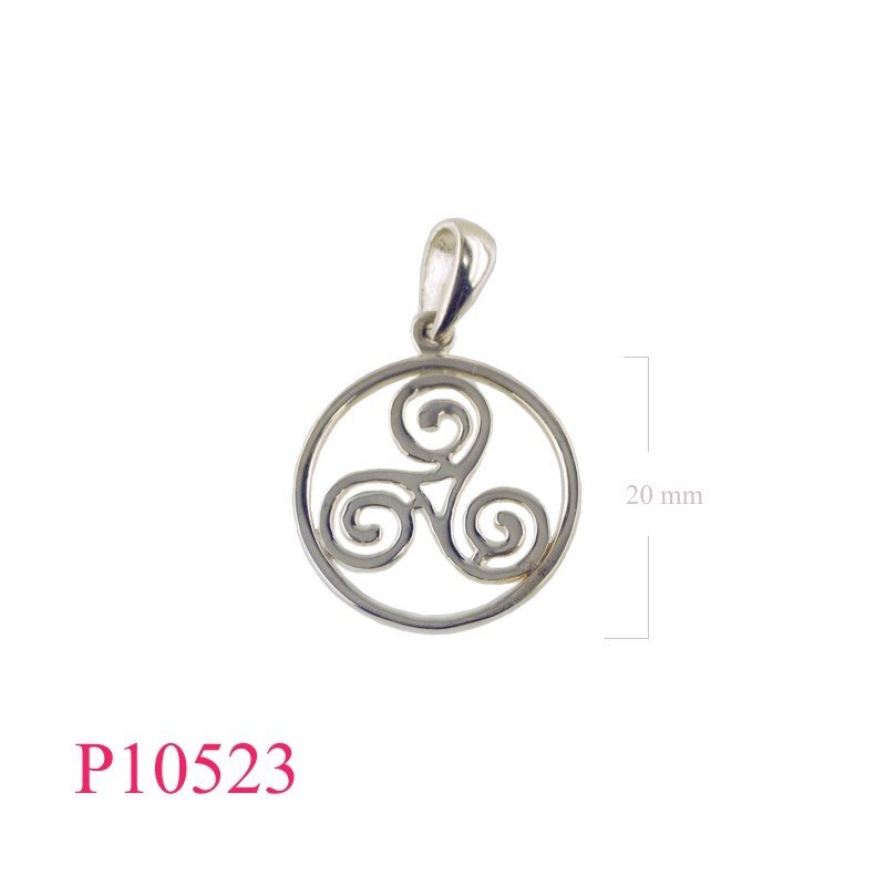 Pendant, 3 swirls.
wieght 2.75 g.