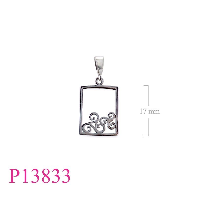 Triskelion Pendant, Triskelions in rectangle.