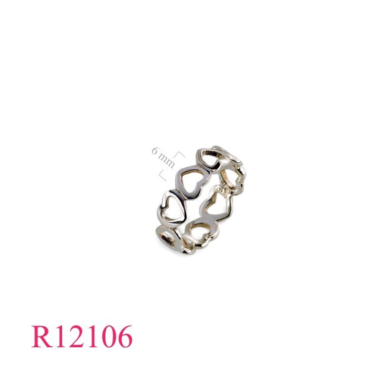 Ring, opened hearts.