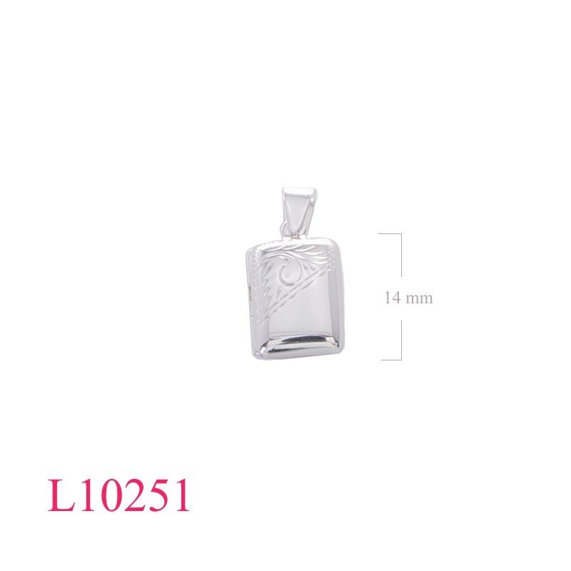 Locket, 16x12mm ractangle.