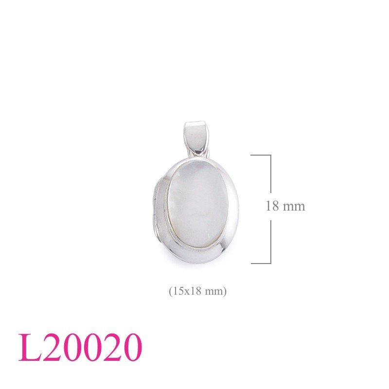 Locket, 15x18mm oval.