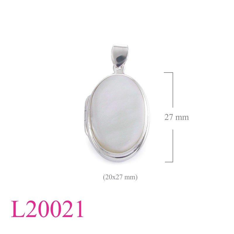 Locket, 20x27x7mm oval.