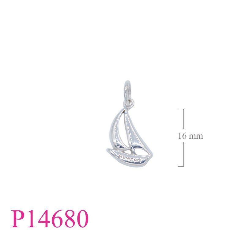 Dog Pendant, Zodiac Pendant, "Newport" saling boat.