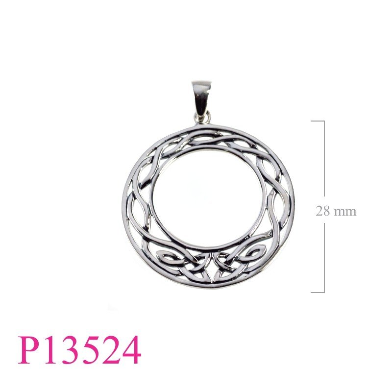 Pendant, 30mm round Celtic.