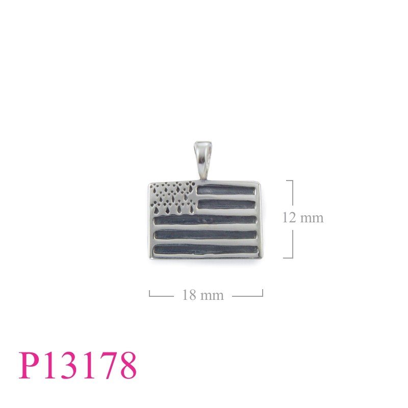 Cross Pendant, Travel Jewelry Pendant,  flag.