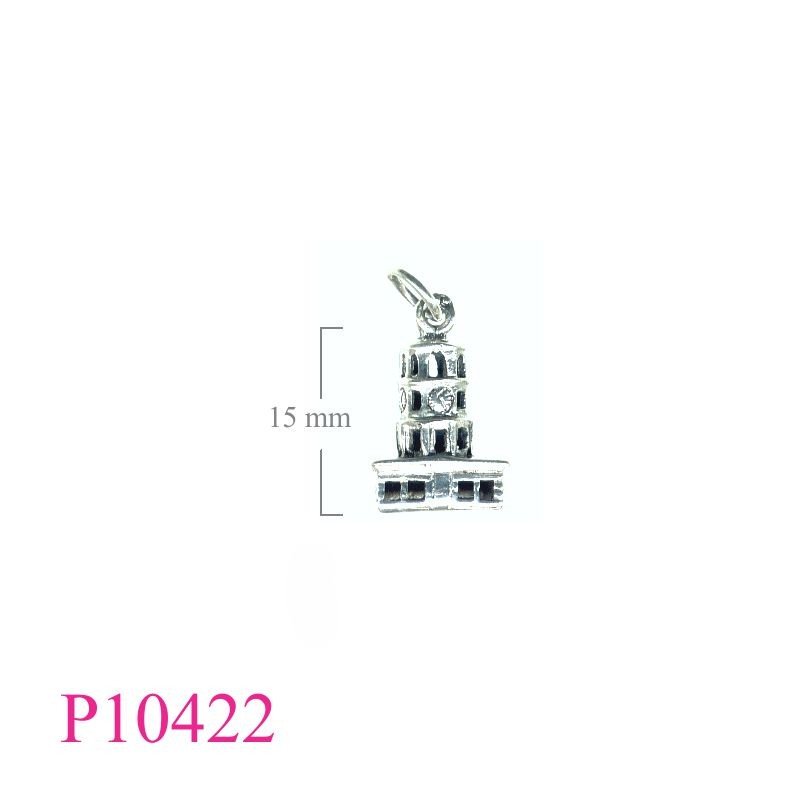 Lock Pendant, Travel Jewelry Pendant, c tower