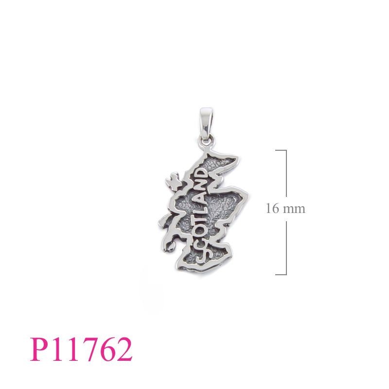 Pendant, "Scotland" map.