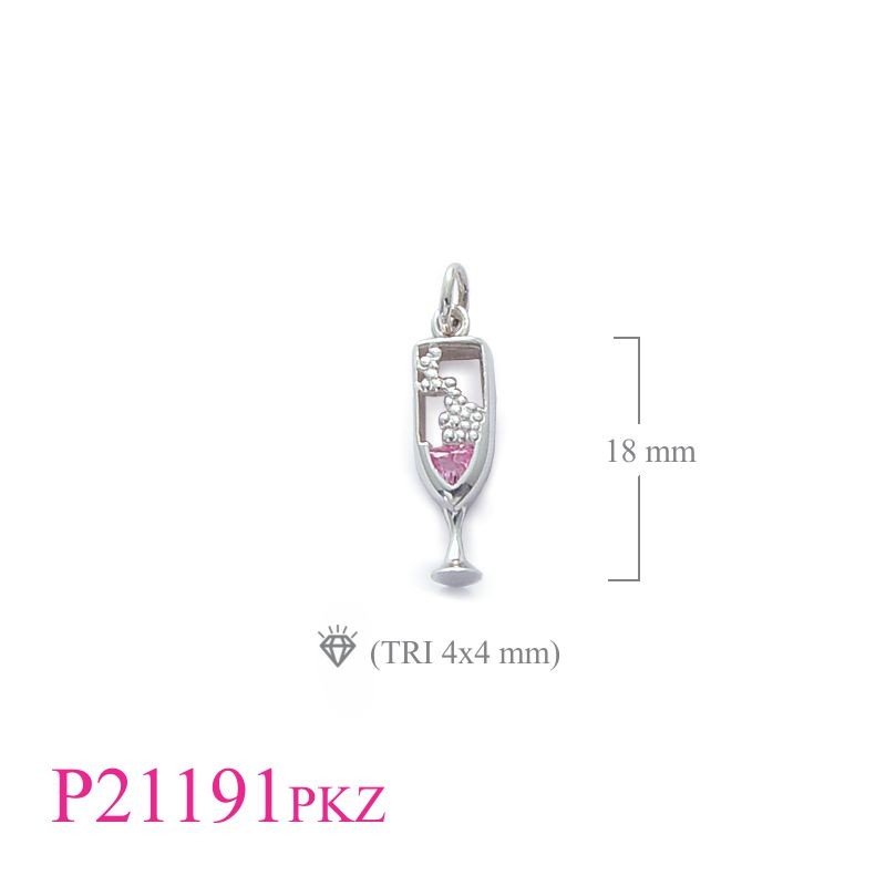 Pendant, champagne glass.