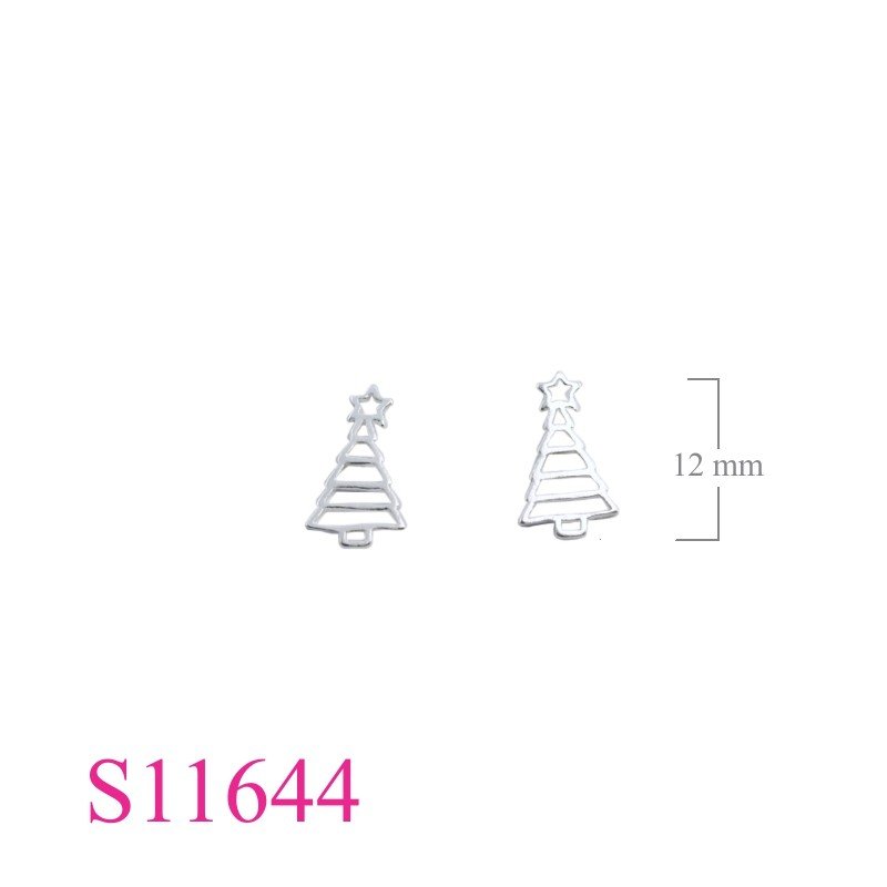 Earrings, Christmas tree.