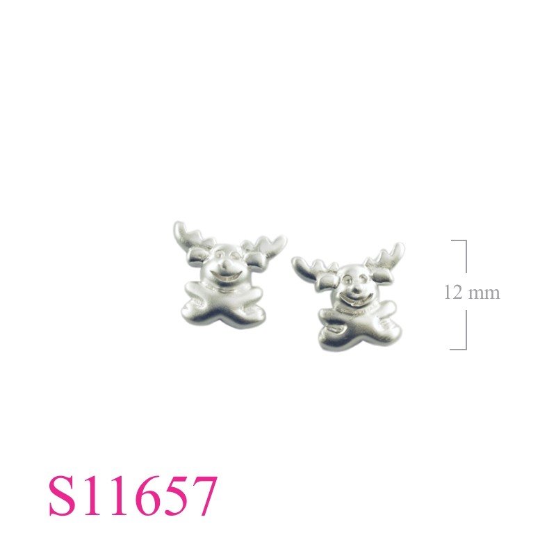 Earrings, deer.