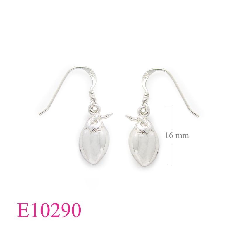 Earrings, a coconut.