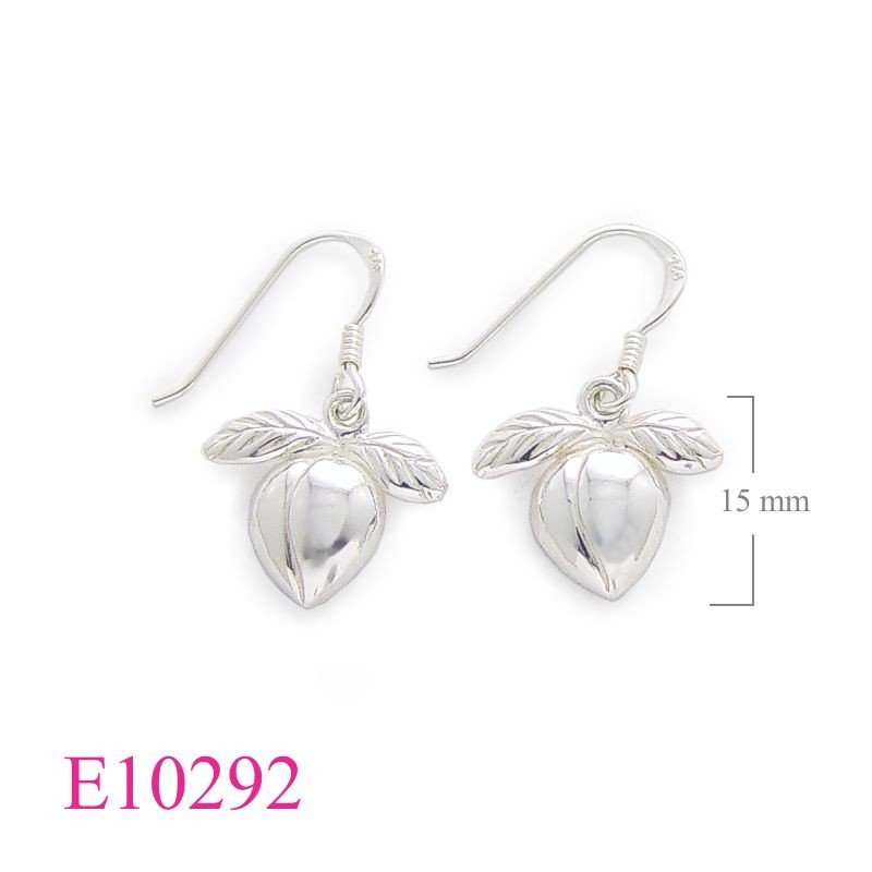 Earrings, an apricot.