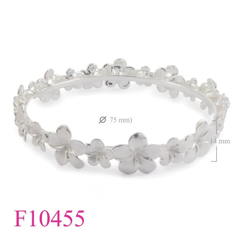 Flower Bangle, all Champac flowers with sandblast.