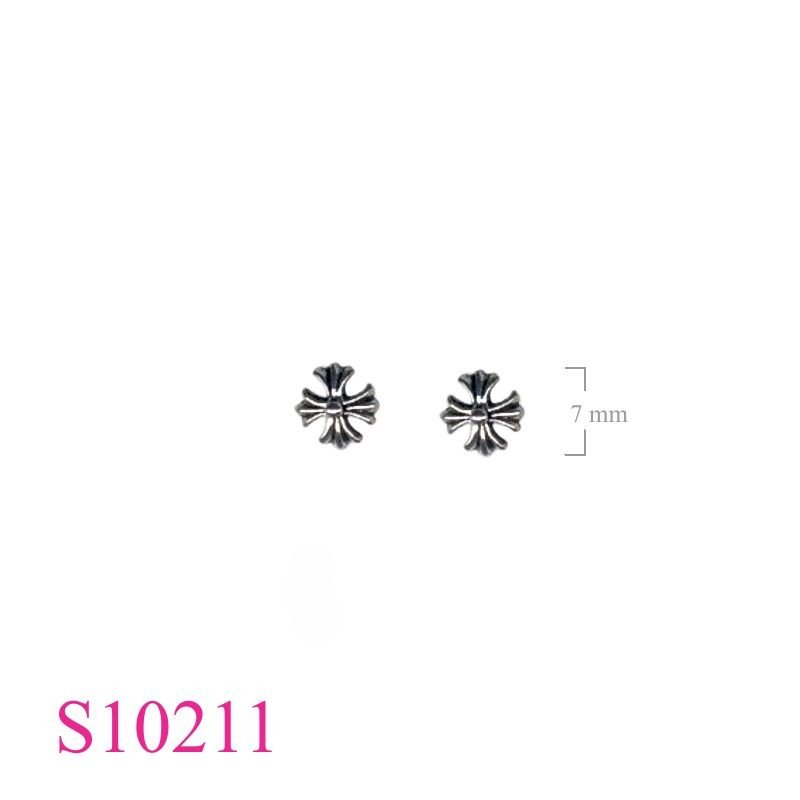 Earrings, cross.