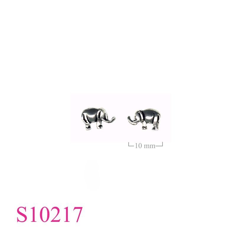 Earrings, elephant.