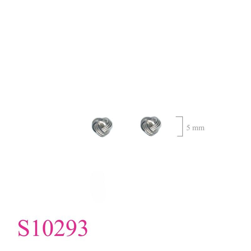Earrings, 5mm 3 wires ball.