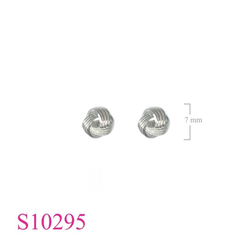 Earrings, 7mm 4 flated wires ball.