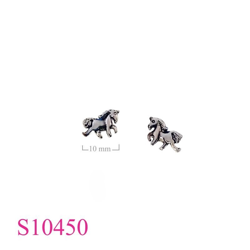 Earrings, unicorn.
