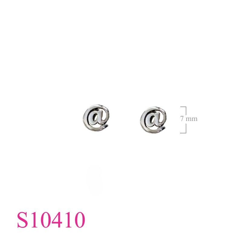 Earrings, "@".