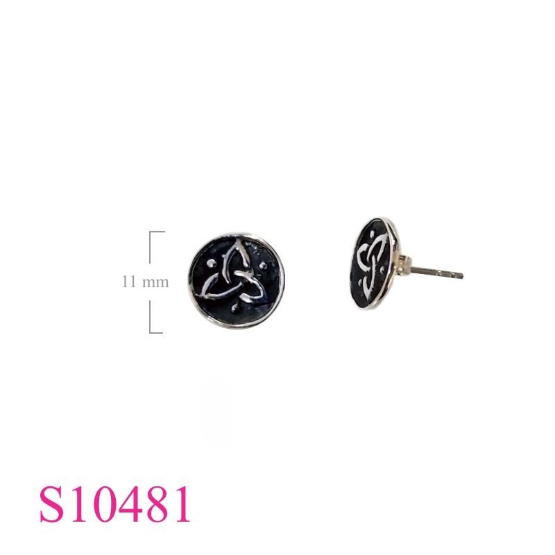 Earrings,  round celtic design.