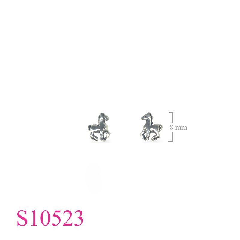 Earrings, horse.