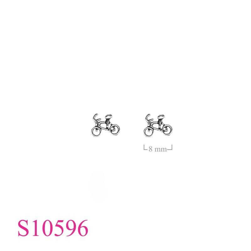 Earrings, bicycle.