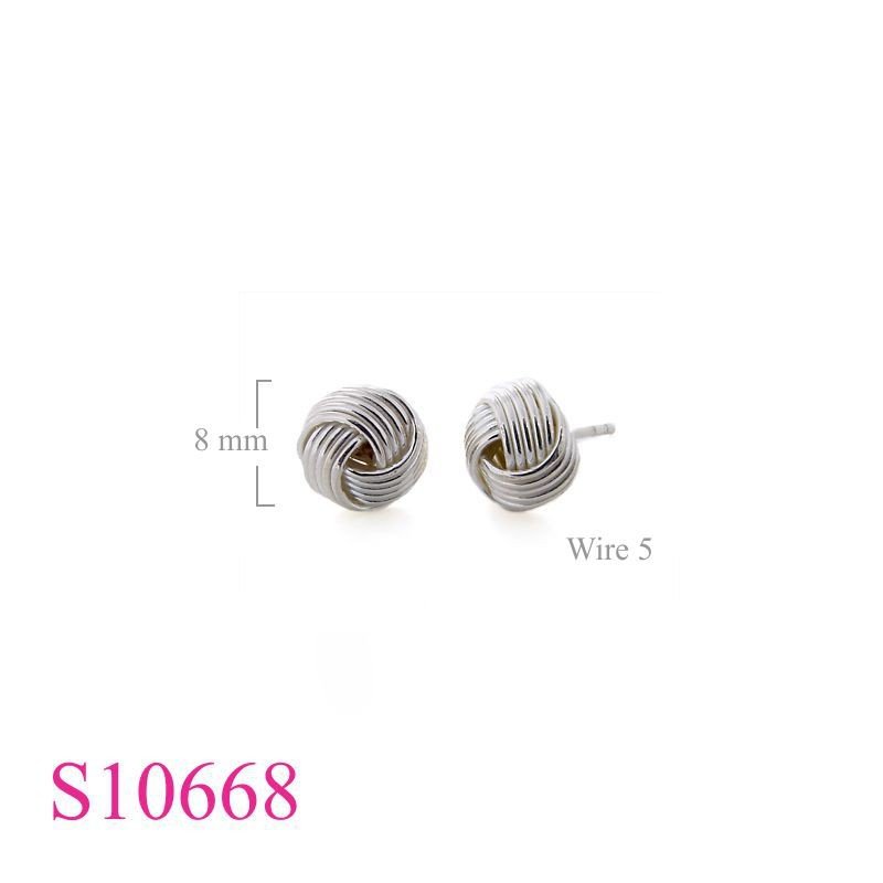 Earrings, 8mm 5 wires ball.